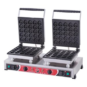 Işıkgaz Silver Elektrikli Çiftli Kalpli Bubble Waffle Makinesi