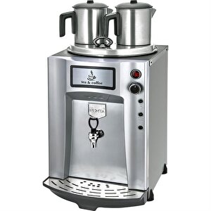 Premium Jumbo 23 Litre İki Demlikli Çay Makinesi - Gri