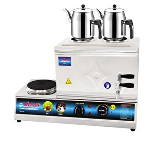 25 Lik Elektrikli 20 Litre 2 Demlikli Çay Kazanı Hedi̇yeli̇