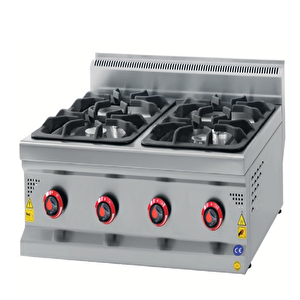 Csa Karacasan 900 Seri Set Üstü 80 Cm 4 Gözlü Doğalgazlı Ocak