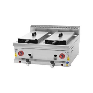 Csa Karacasan  8+8 Lt 600 Seri Set Üstü Tüplü Fritöz