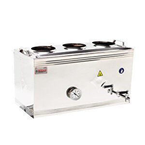 60 Lık Gazlı 40 Litre 3 Demlikli Üst Çay Kazanı - Üst Kazan