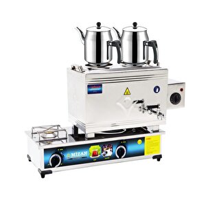 25 Lik Tüplü Elektrikli 20 Litre 2 Demlikli Çay Kazanı Ocağı