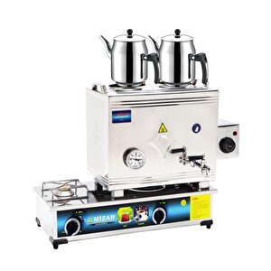 40 Lık Tüplü+elektrikli 30 Litre 2 Demlikli Çay Kazanı Demli̇k Hedi̇yeli̇