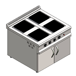 Csa Karacasan 80 Cm Elektrikli 4 Lü Dolaplı Ocak
