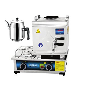 15 Lik Tüplü 10 Litre 1 Demlikli Çay Kazanı Demli̇k Hedi̇yeli̇