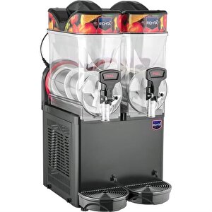 İkili 12+12 Lt Slush Soğutucu Buzlaş Karlamaç Makinesi