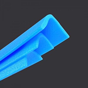 L7x7 Mavi 1 Metre 10 Adet Polietilen Sünger Profil Köşe Kenar Koruyucu