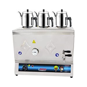 60 Lık Elektrikli 40 Litre 3 Demlikli Çay Kazanı Demli̇k Hedi̇yeli̇
