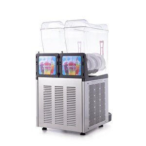 Samixir Twin Çiftli 12+12 Lt Slush Buzlaş Karlamaç Makinesi Slush-24-i