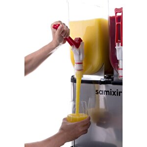 Samixir Twin Çiftli 12+12 Lt Slush Buzlaş Karlamaç Makinesi Slush-24-i