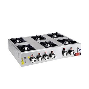 Csa Karacasan  Tüplü Altılı 6 Gözlü Mini Set Üstü Ocak