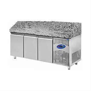 Csa Karacasan  615 Lt 200x80x108 Cm Üç Kapılı Pizza Hazırlık Buzdolabı(430 Çelik)