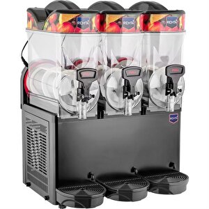Üçlü 12+12+12 Lt Slush Soğutucu Buzlaş Karlamaç Makinesi