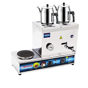 40 Lık Elektrikli 30 Litre 2 Demlikli Çay Kazanı Demli̇k Hedi̇yeli̇