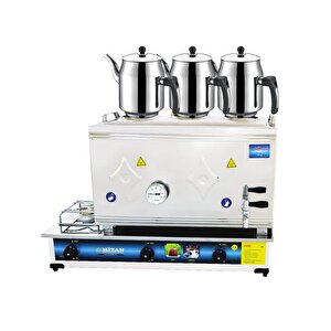 60 Lık Tüplü 40 Litre 3 Demlikli Çay Kazanı Demli̇k Hedi̇yeli̇
