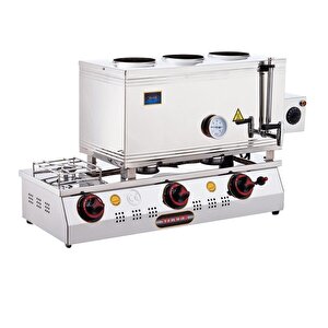 Işıkgaz Silver Doğalgaz + Elektrikli 40 Litre 3 Demlikli Çay Kazanı