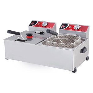 Işıkgaz Silver Endüstriyel Çiftli 8+8 Litre Elektrikli Fritöz