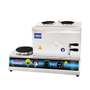 25 Lik Elektrikli 20 Litre 2 Demlikli Çay Kazanı