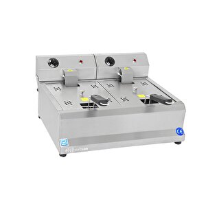 5000 Watt Çiftli 5+5 Lt Elektrikli Fritöz Hmk-fe5+5