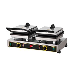 Işıkgaz Silver Endüstriyel Elektrikli Çiçek Kare Waffle Makinesi