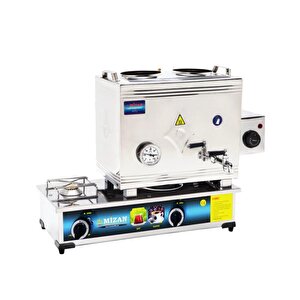 40 Lık Doğalgazlı + Elektrikli 30 Litre 2 Demlikli Çay Kazanı