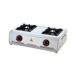 Işıkgaz Silver Endüstriyel Doğalgazlı Set Üstü Mini 2 Gözlü Ocak