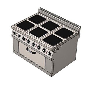 Csa Karacasan 150x100 Cm 6+1 Elektrikli 6 Lı Kuzine Ocak