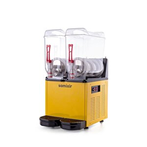 Samixir Twin Çiftli 12+12 Lt Slush Buzlaş Karlamaç Makinesi Slush-24-y