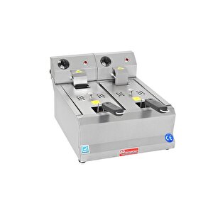 5000 Watt Çiftli 3+3 Lt Elektrikli Fritöz Hmk-fe3+3