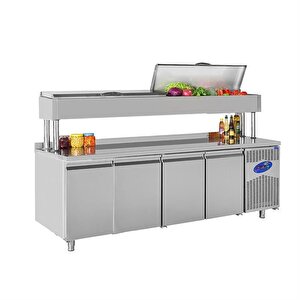 Csa Karacasan  632 Lt Dört Kapılı 700'lük Yükseltilmiş Makeup Buzdolabı