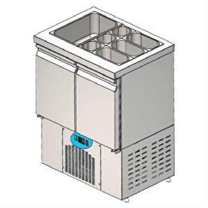Csa Karacasan (304 Çelik) 474 Lt  93 Cm İki Kapılı Alttan Motorlu Küvetli Yatay Buzdolabı