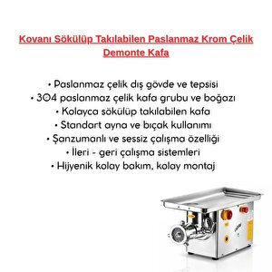 Çağdaş No 32 Sök Tak Kafa Paslanmaz Kıyma Makinesi 220v