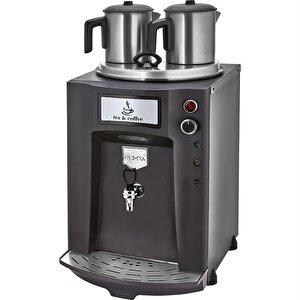 Premium Jumbo 23 Litre İki Demlikli Çay Makinesi - Siyah