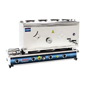 80 Lik Doğalgazlı 60 Litre 4 Demlikli Çay Kazanı