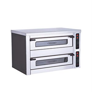 Csa Karacasan  Elektrikli Çift Katlı 12 Li̇ Dijital Pizza Fırını