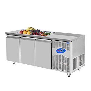 Csa Karacasan  474 Lt Üç Kapılı 700'lük Havuzsuz Saladbar Buzdolabı