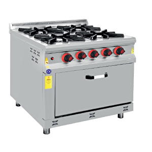 Csa Karacasan 100x100 Cm 4+1 Tüplü 4 Lü Kuzine Ocak