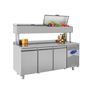 Csa Karacasan  474 Lt Üç Kapılı 700'lük Yükseltilmiş Makeup Buzdolabı