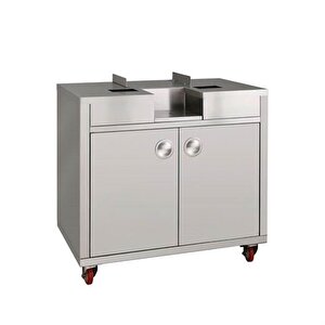 38 Portakal Sıkma Makinesi Çift Posa Kovalı Mobil Arabası