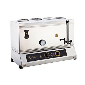 Işıkgaz Silver 85 Lik Elektrikli 60 Litre 4 Demlikli Çay Kazanı