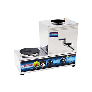 Mizan 15 Lik Elektrikli 10 Litre 1 Demlikli Çay Kazanı  Çay Ocağı