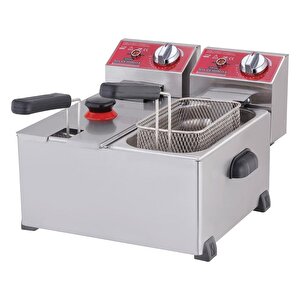 Işıkgaz Silver Endüstriyel Çiftli 3+3 Litre Elektrikli Fritöz