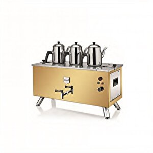 Çift Cidar 3 Demlikli Elektrikli - Sarı