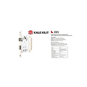 221 Sessiz Mandallı Gömme Iç Kapı Kilidi 50mm