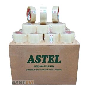 Astel Koli Bandı 6 Adet 45x100 Şeffaf Koli Bandı Hotmelt 6'lı Paket