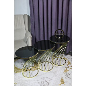 Kuğu Model, Gold Metal Siyah Cam Üçlü