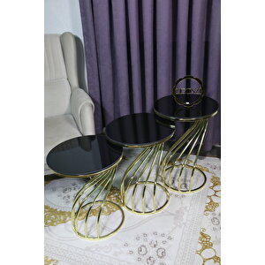 Kuğu Model, Gold Metal Siyah Cam Üçlü