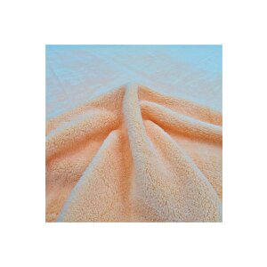Wellsoft Televizyon Battaniyesi Peluş Battaniye Çift Kişilik 220*230 Sütlü Kahve Pastel Turuncu