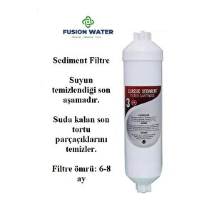 Kapalı Kasa Su Arıtma Cihazlarına Uyumlu 3 Pp Filtre / İnline Filtre / 3 Numara Filtre